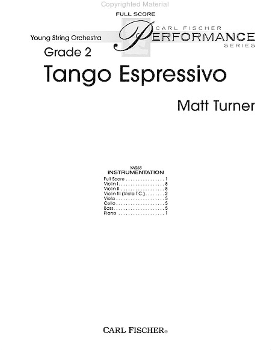 Tango Espressivo String Orchestra scores gallery preview page 2