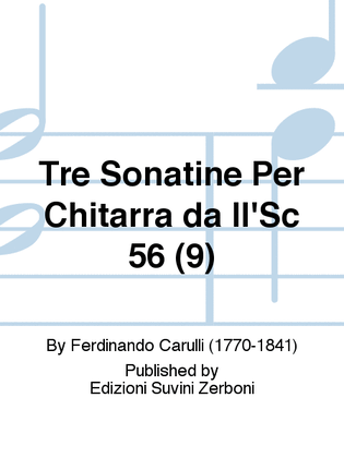 Book cover for Tre Sonatine Per Chitarra da ll'Sc 56 (9)