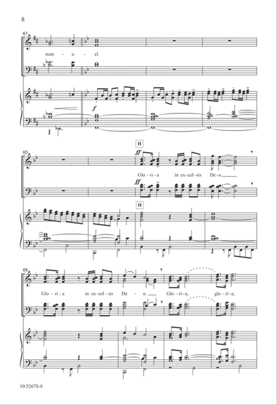 Christmas Gloria 4-Part scores gallery preview page 8