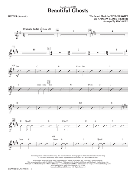 Beautiful Ghosts (from the Motion Picture Cats) (arr. Mac Huff) - Guitar