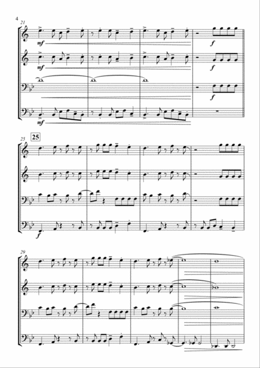 Every Little Thing She Does Is Magic Brass Quartet scores gallery preview page 4