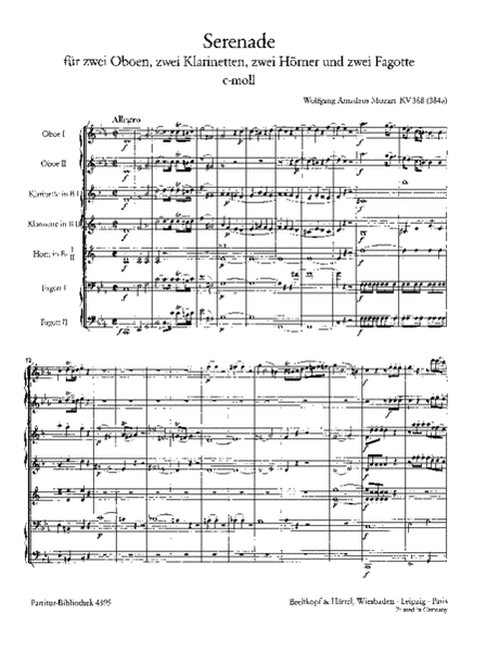 Serenade in C minor K. 388 (384A)