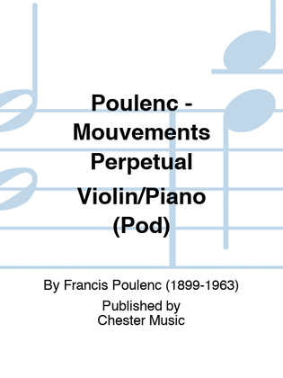 Book cover for Poulenc - Mouvements Perpetual Violin/Piano (Pod)
