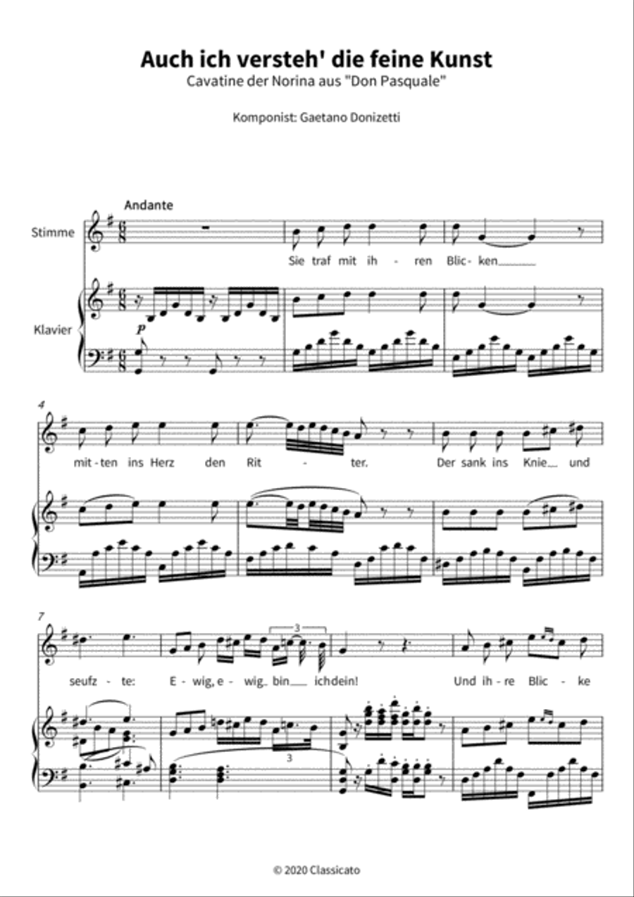 Auch ich versteh' die feine Kunst Voice Solo scores gallery preview page 3