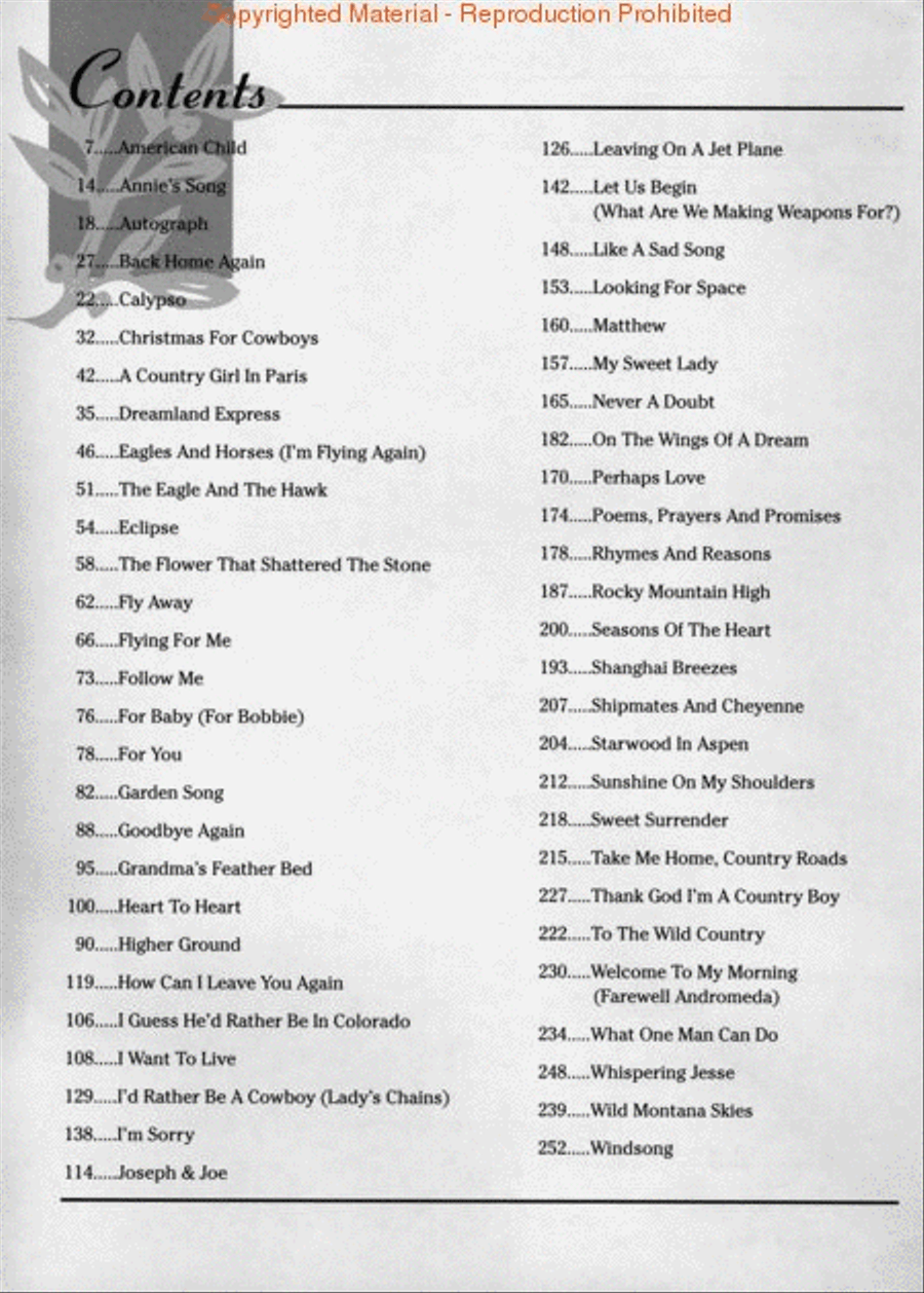 John Denver Anthology Voice scores gallery preview page 2