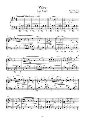 Valse, op.5 No.1
