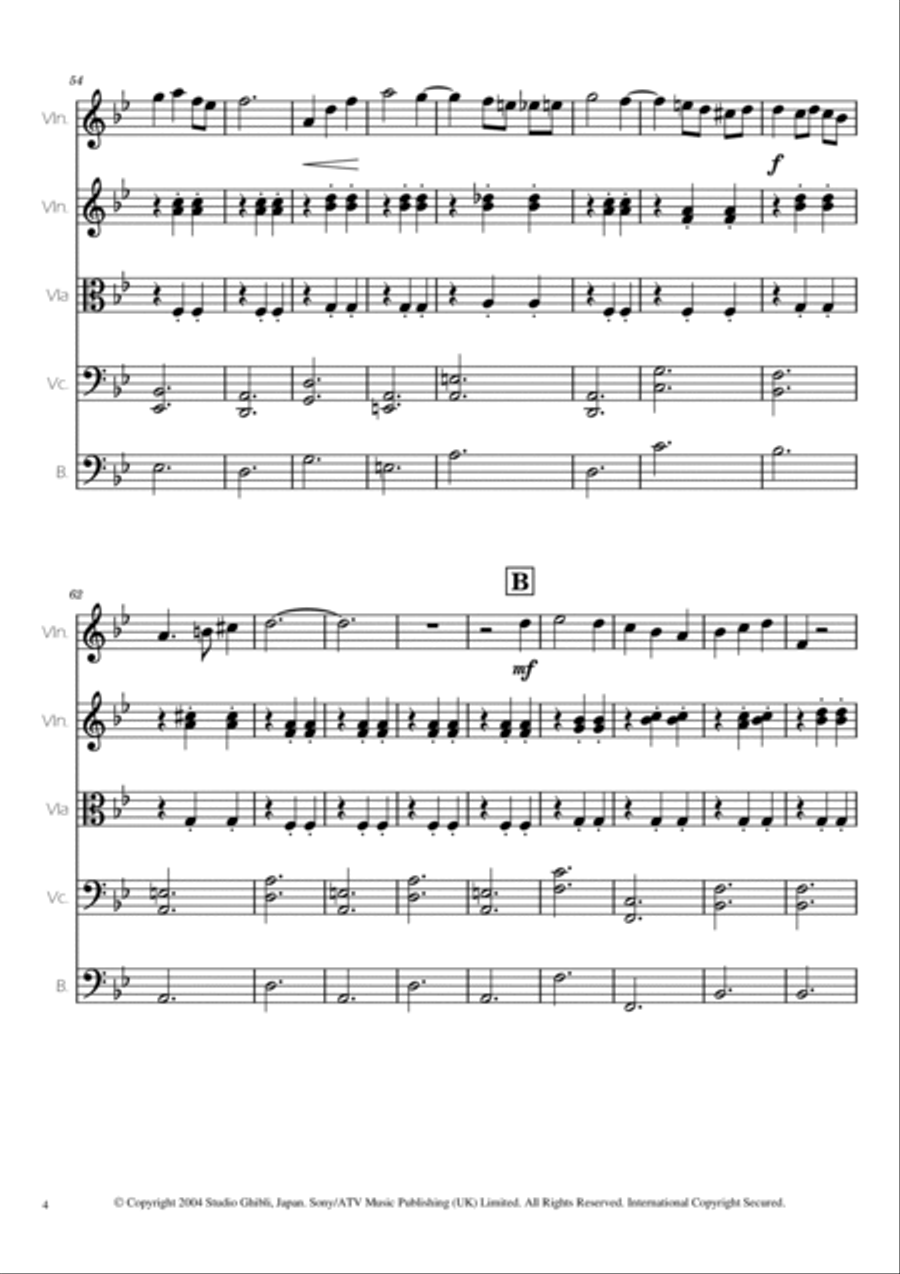 Merry-go-round Of Life String Quintet scores gallery preview page 4