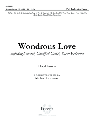 Book cover for Wondrous Love - Full Orchestra Score