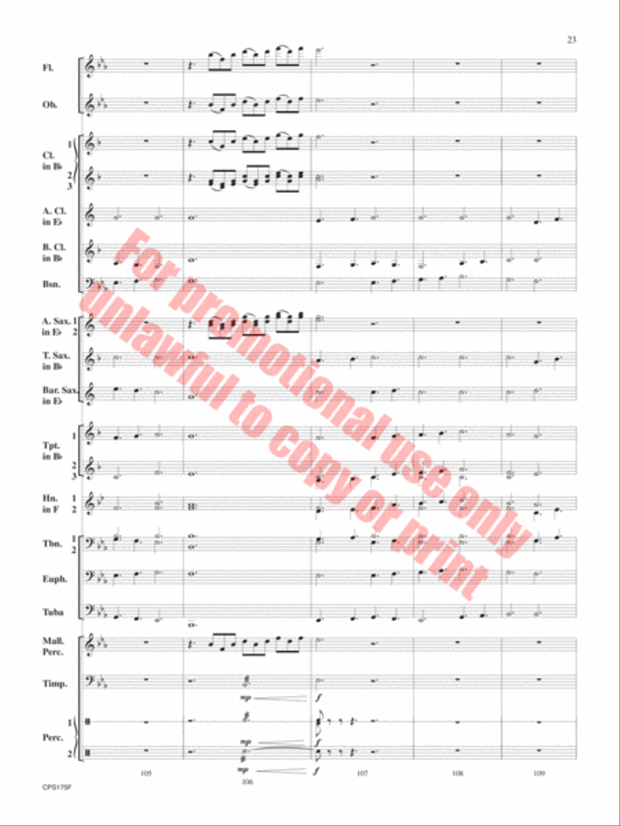 Aberystwyth Variants Aberystwyth Variants Concert Band scores gallery preview page 24