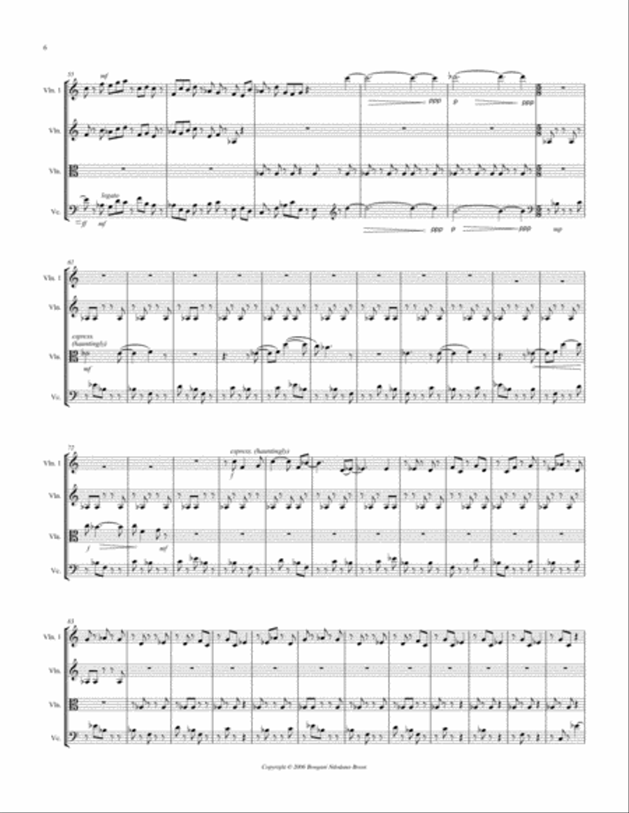 Apologia at Umzimvubu (String quartet) String Quartet scores gallery preview page 6