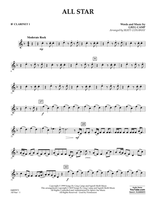 All Star (arr. Matt Conaway) - Bb Clarinet 1