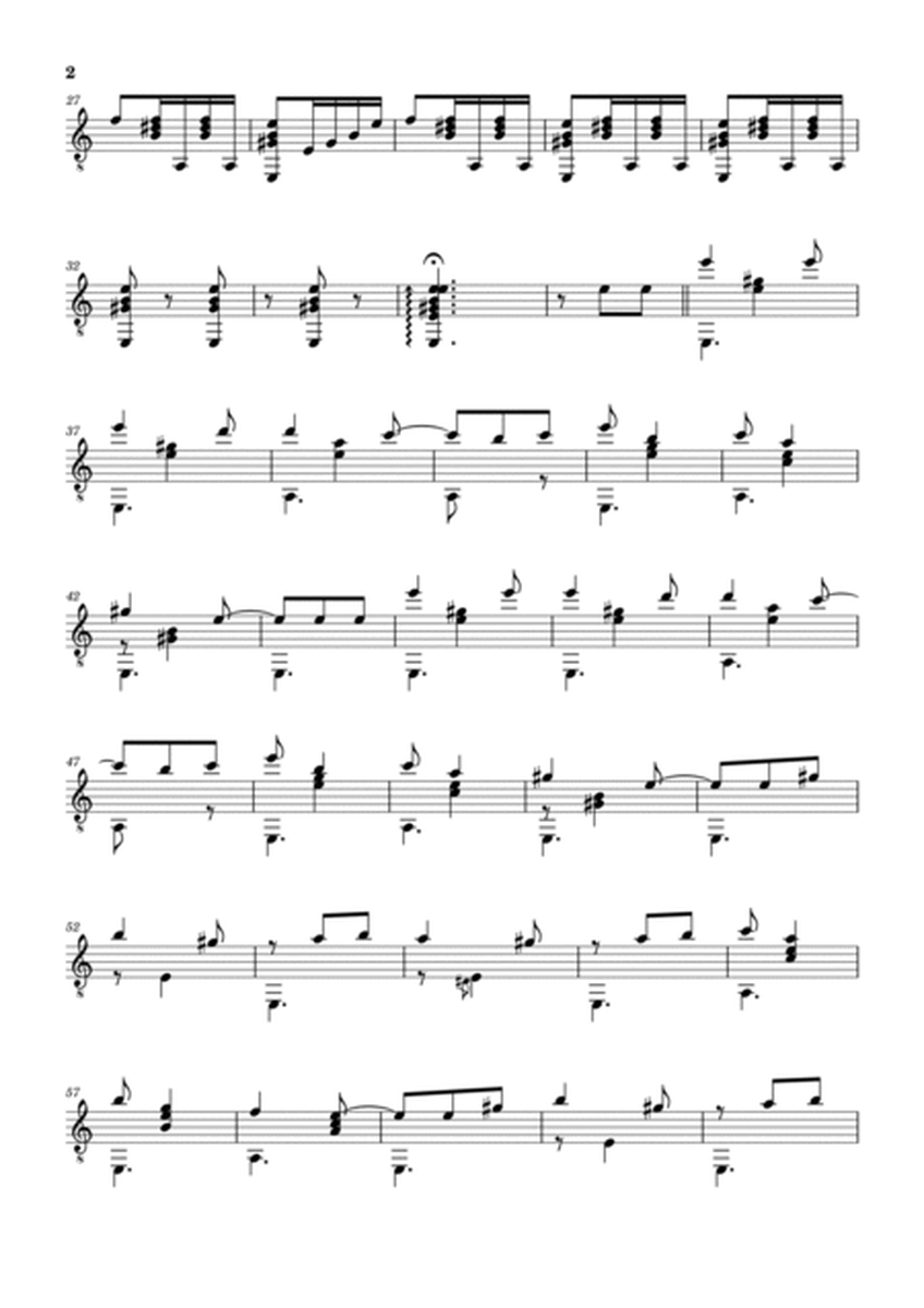 Spanish Popular Song - El Vito. Arrangement for Classical Guitar image number null