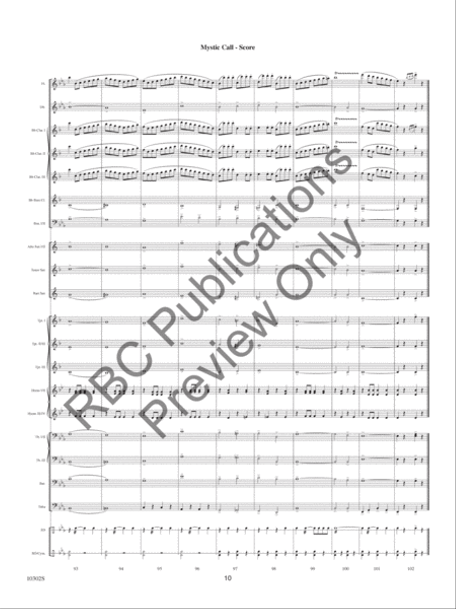 Mystic Call Mystic Call Concert Band scores gallery preview page 13