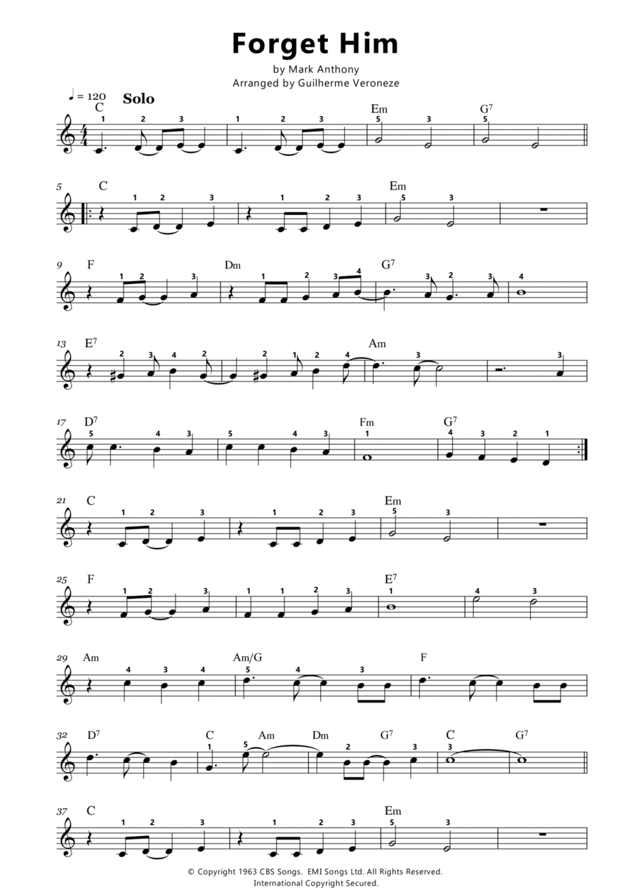 Forget Him Small Ensemble scores gallery preview page 1