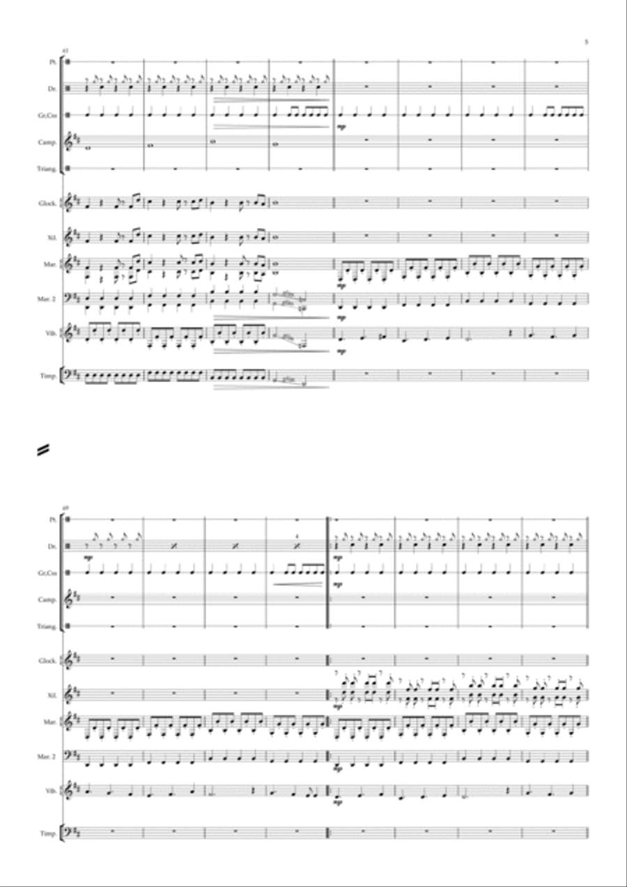 In My Mind (Dynoro Feat. Gigi D'agostino) Percussion Ensemble scores gallery preview page 5