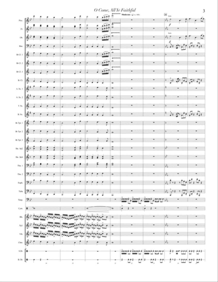 O Come, All Ye Faithful O Come, All Ye Faithful Concert Band scores gallery preview page 3