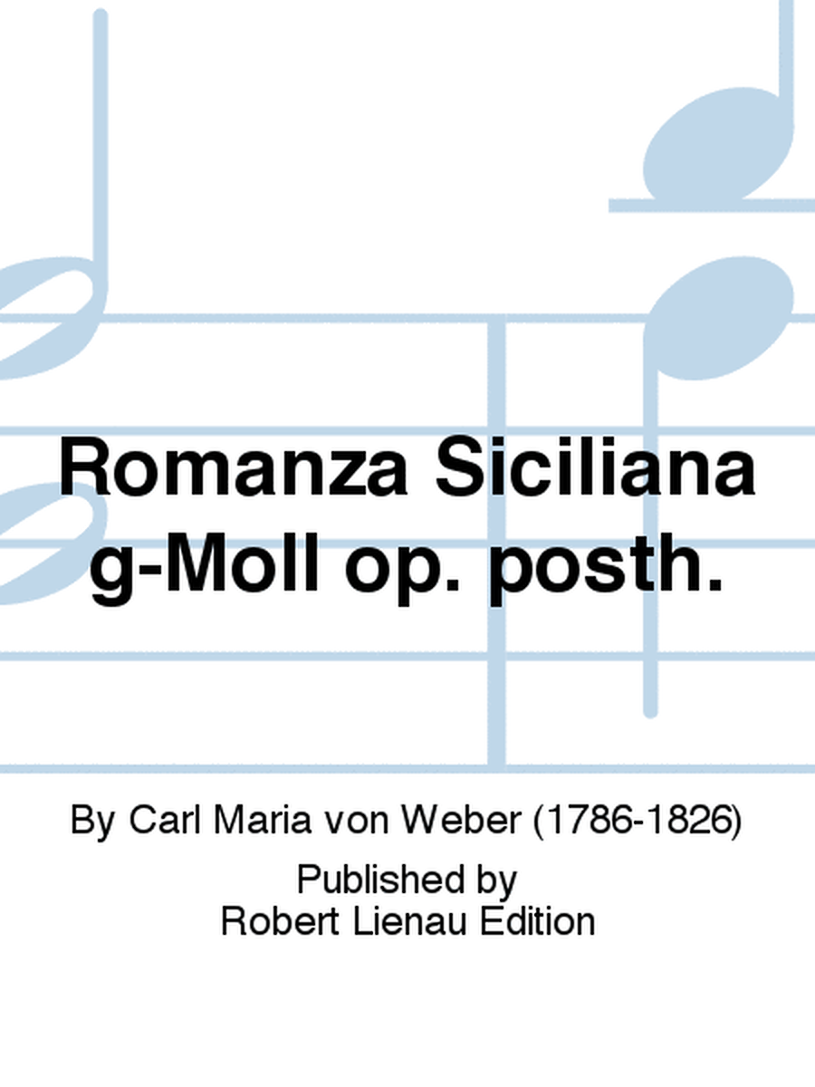 Romanza Siciliana g-Moll op. posth.