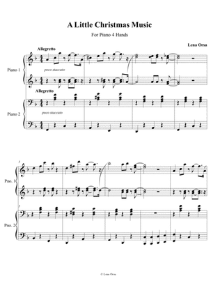 A Little Christmas Music for Piano 4-Hands (new edition)