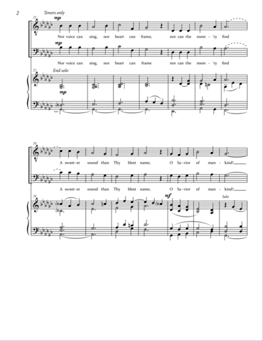 Jesus, the Very Thought of Thee TTBB scores gallery preview page 4