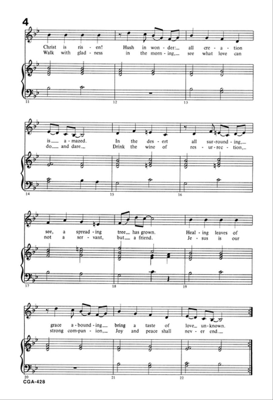 Christ Is Risen, Shout Hosanna Unison Choir scores gallery preview page 4