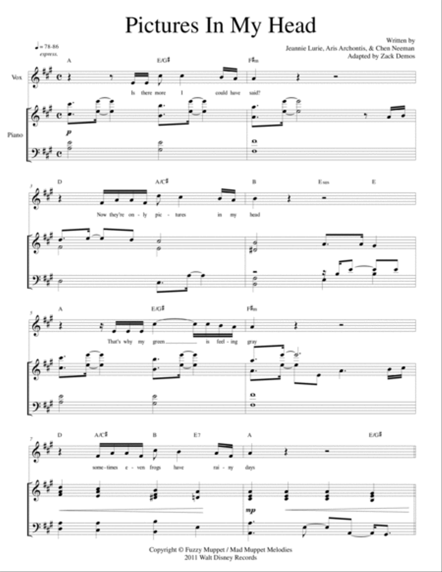 Pictures In My Head Voice scores gallery preview page 2