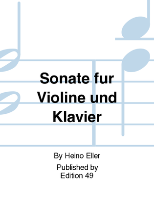 Book cover for Sonate fur Violine und Klavier