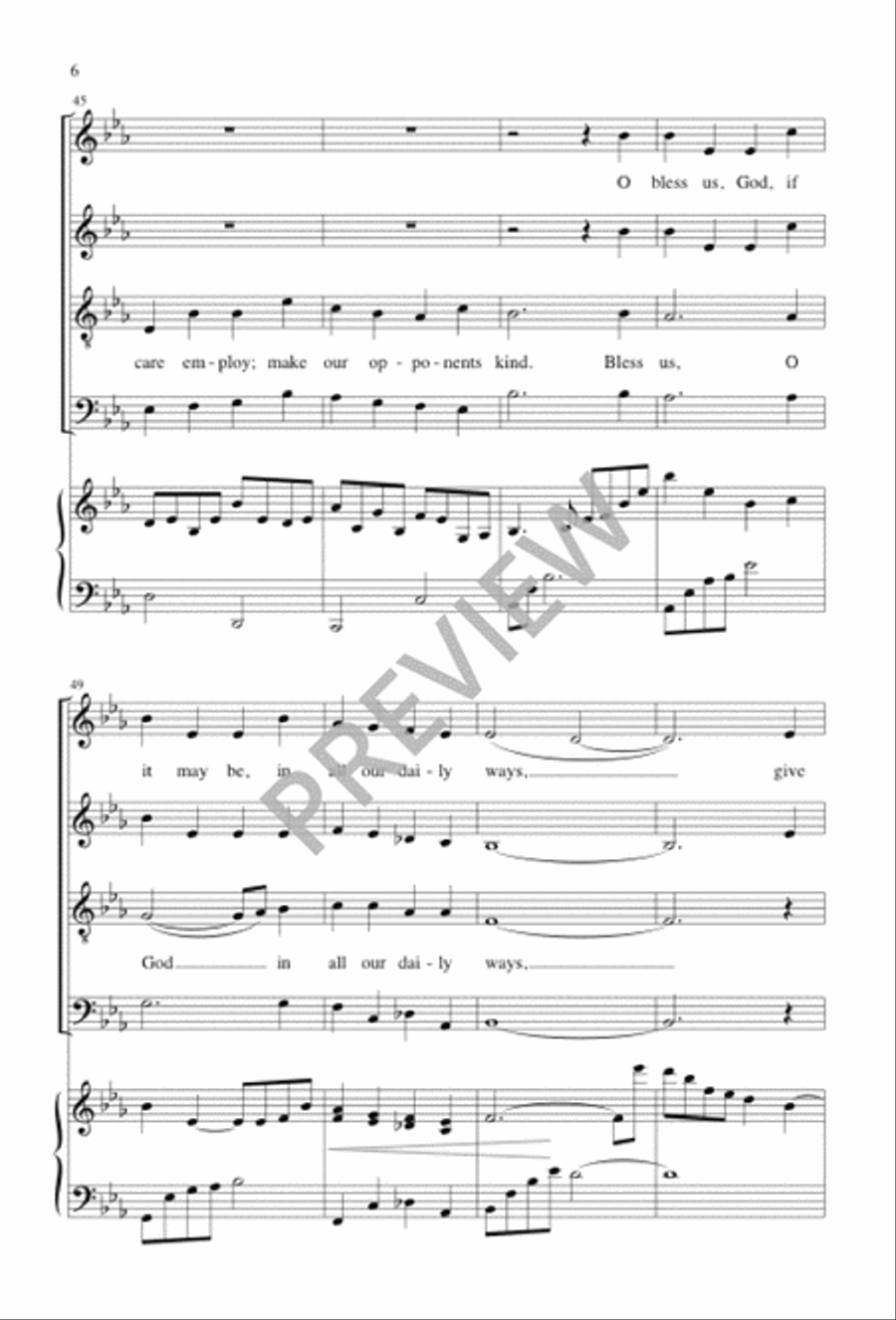 O God, Behold Your Family Here 4-Part scores gallery preview page 7