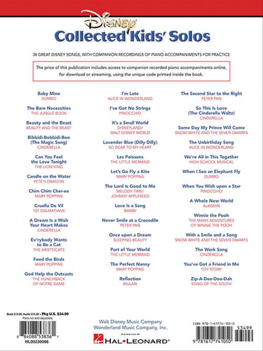 Disney Collected Kids' Solos Piano, Vocal scores gallery preview page 2