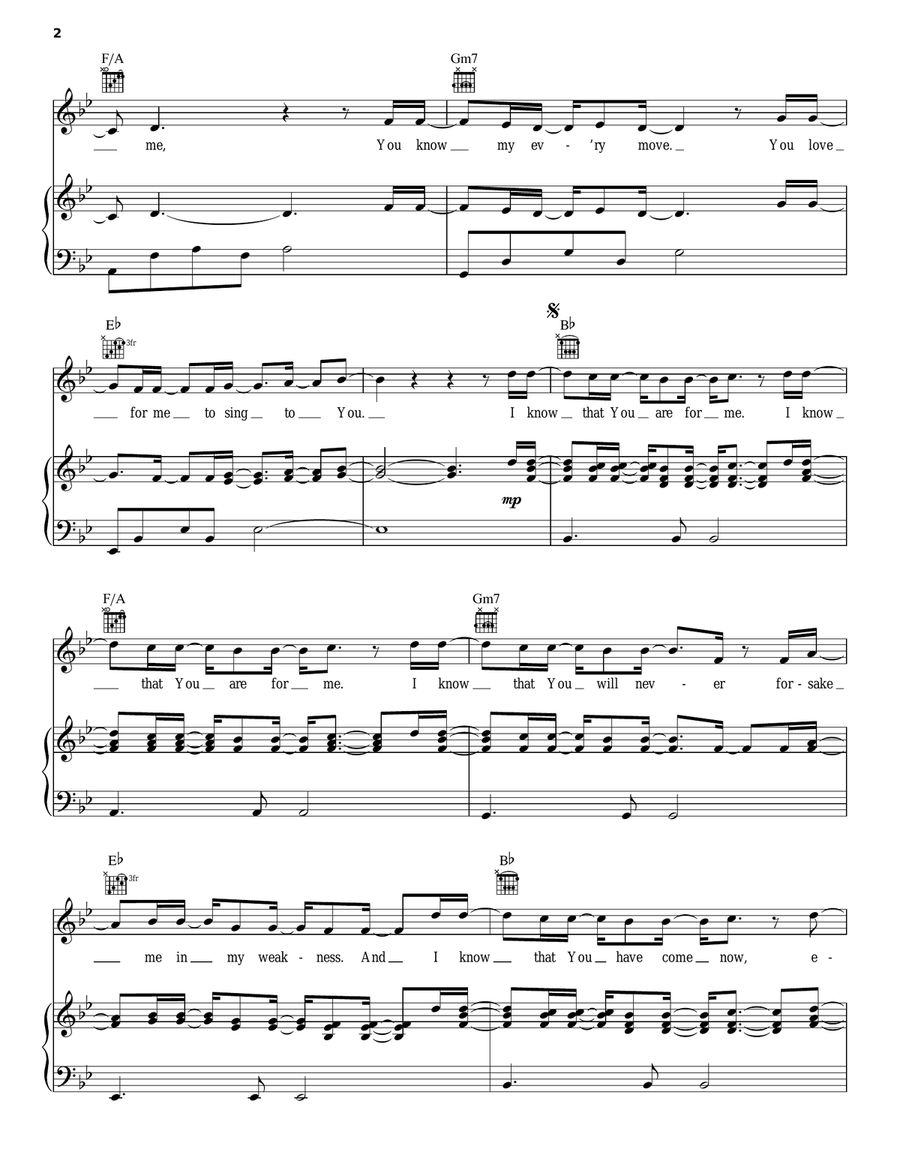 You Are For Me You Are For Me Piano, Vocal, Guitar scores gallery preview page 2