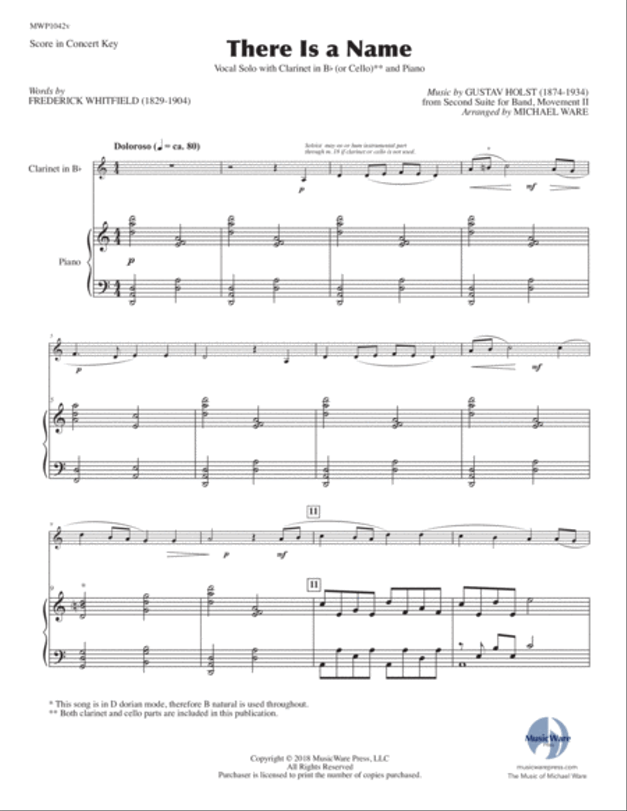 There Is a Name (Vocal Solo) Voice Solo scores gallery preview page 2
