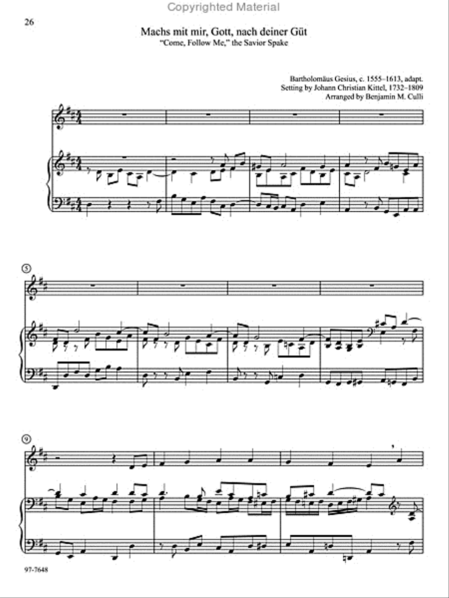 Duo Baroque: Classic Chorale Preludes Arranged for Keyboard and Any Solo Instrument, Vol. 1 Bassoon scores gallery preview page 10