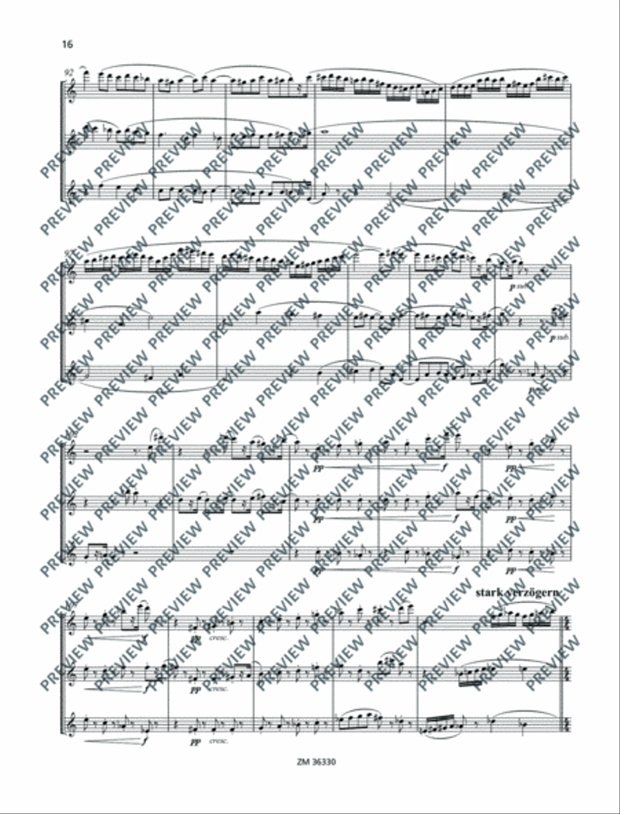 Drei aulische Gesänge Drei aulische Gesänge Flute Trio scores gallery preview page 17