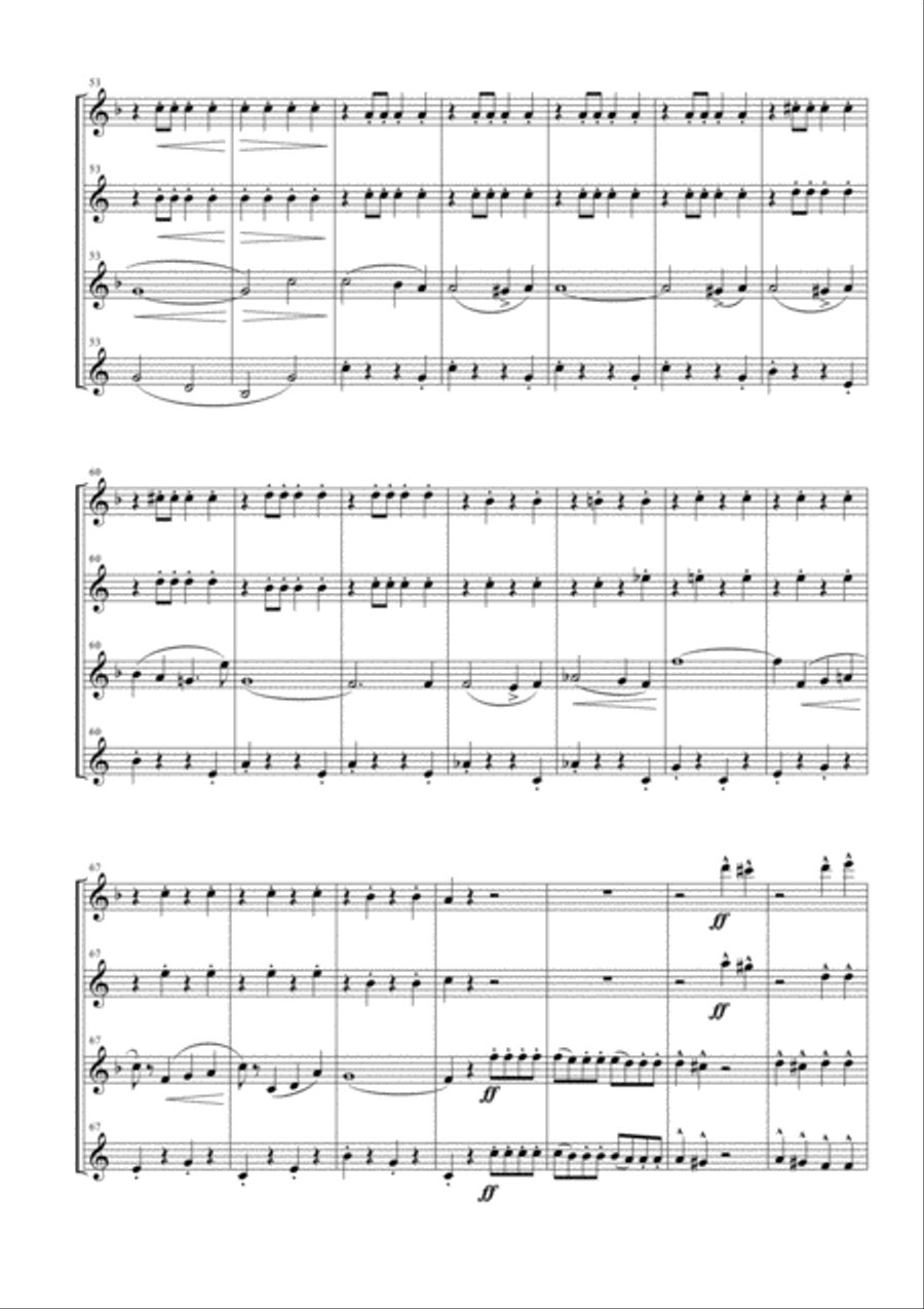 The Stars and Stripes Forever for Saxophone Quartet Saxophone Quartet scores gallery preview page 4