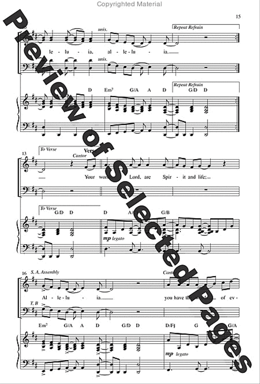 Mass from Age to Age - Choral / Accompaniment edition 4-Part scores gallery preview page 9