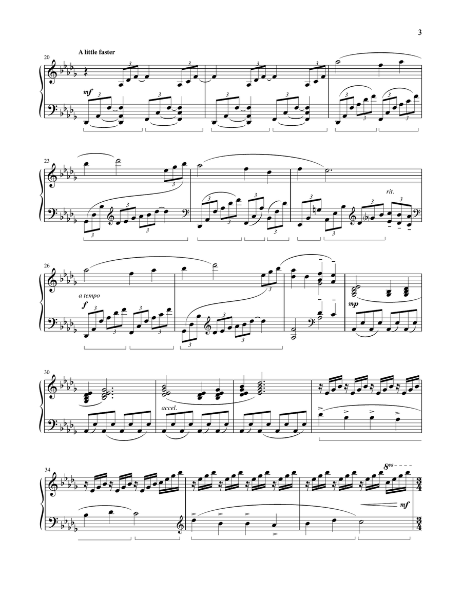 Jesus Loves Me (with Clair de Lune) (arr. Fred Bock) Piano Solo scores gallery preview page 2