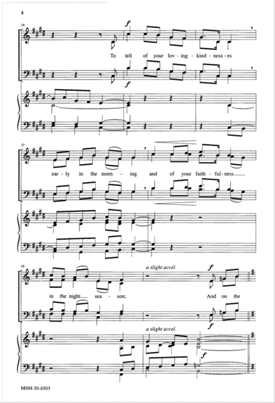It Is a Good Thing to Give Thanks 4-Part scores gallery preview page 4