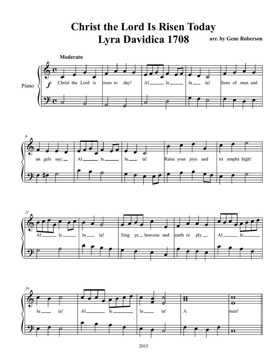 Seven Easter Hymns for Children -Piano Solos Easy Piano scores gallery preview page 1