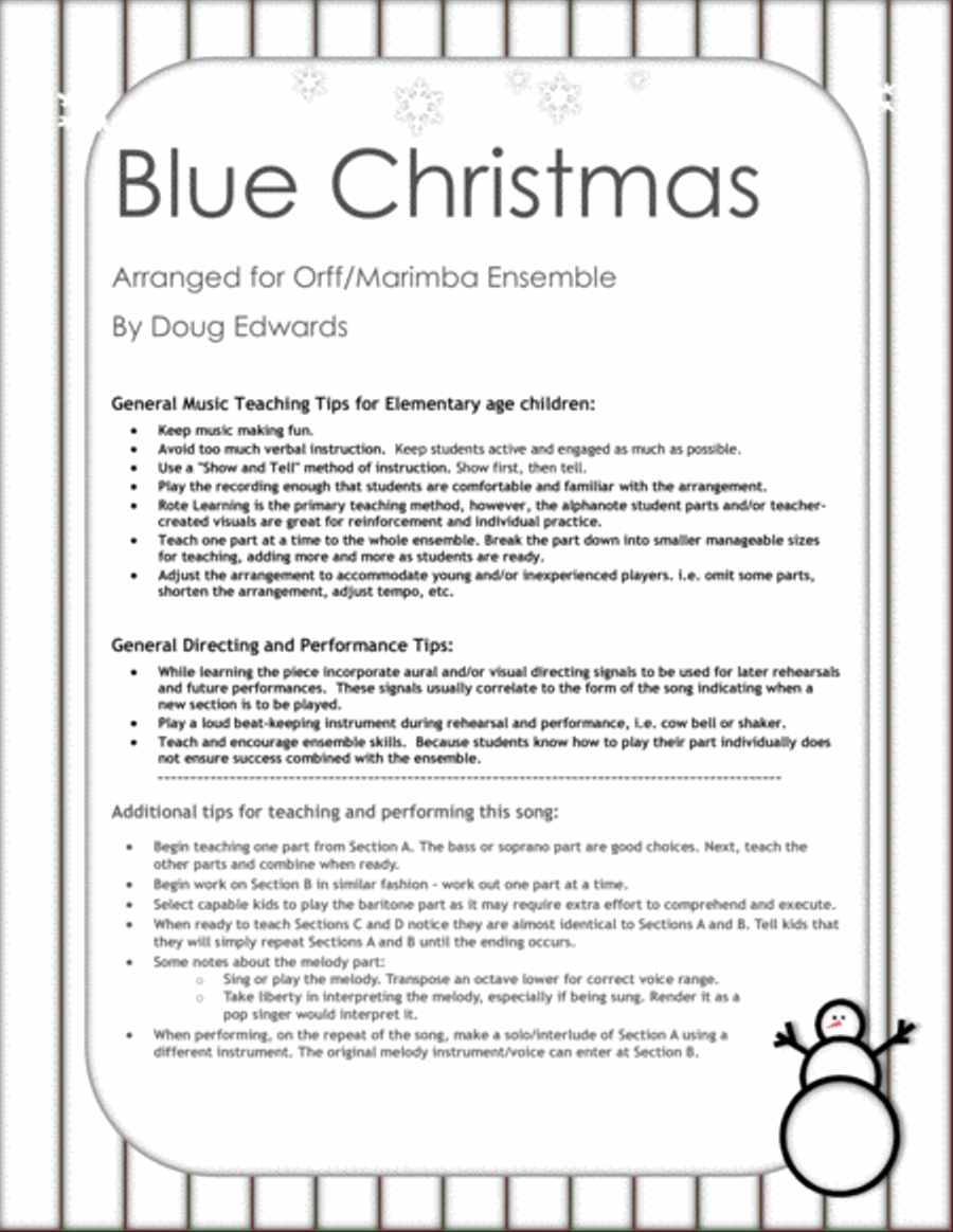 Blue Christmas Large Ensemble scores gallery preview page 2