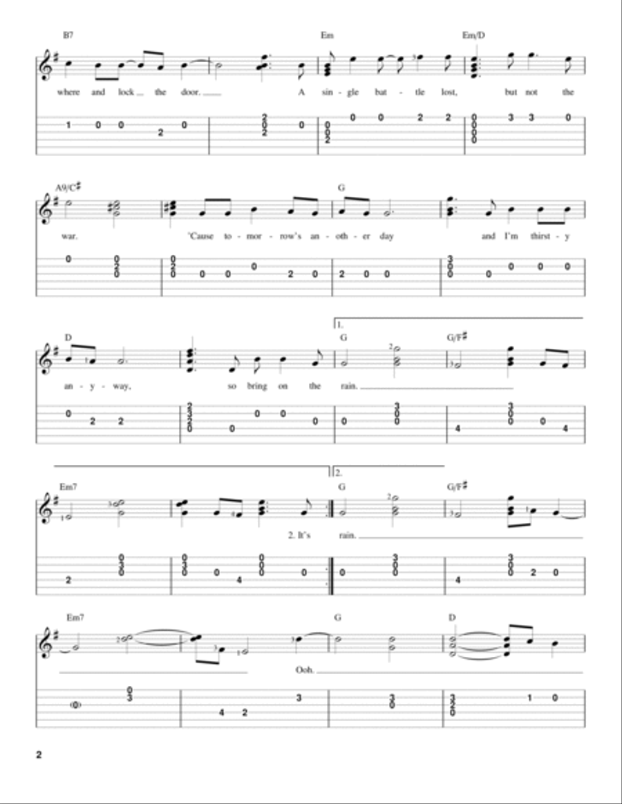 Bring On The Rain Acoustic Guitar scores gallery preview page 2