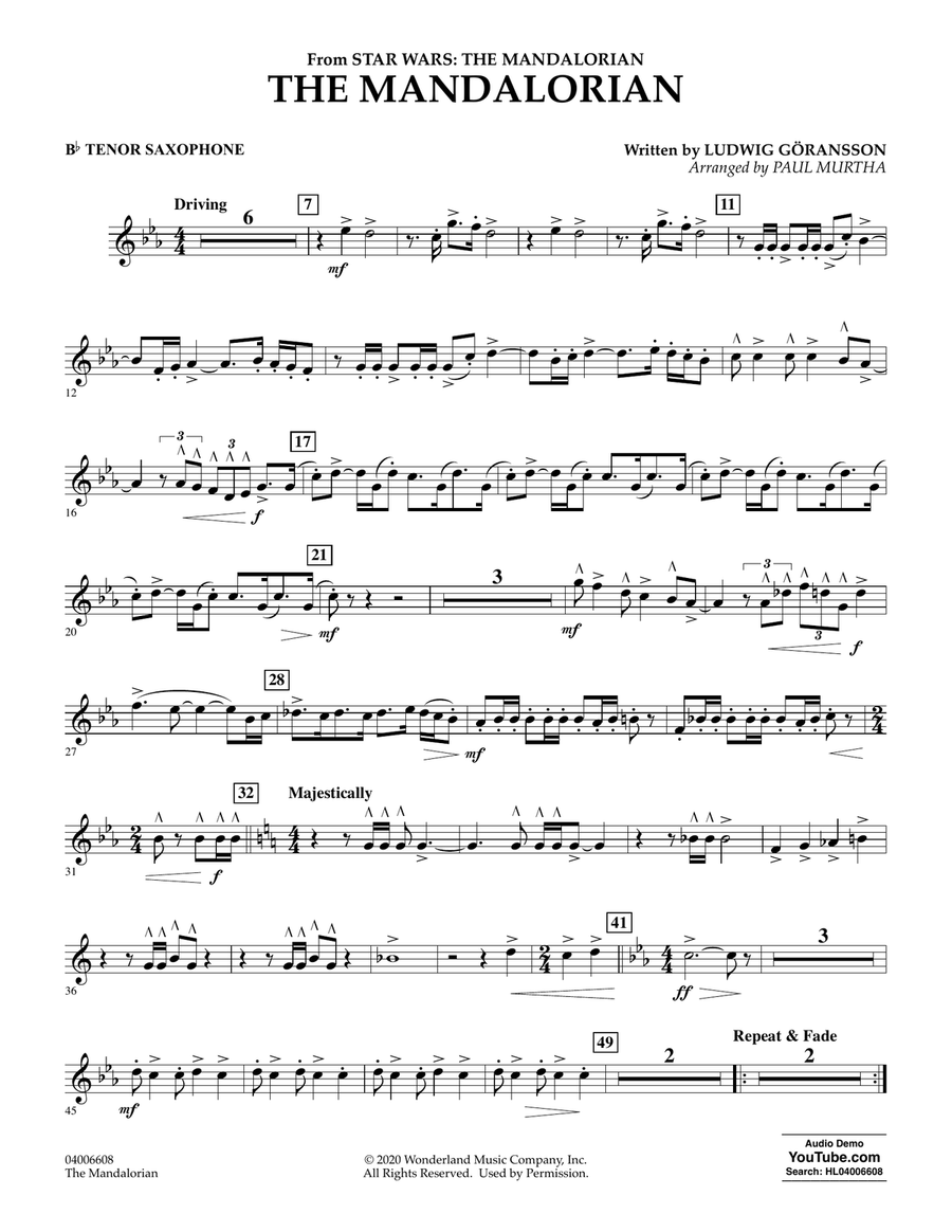 Star wars tenor sax discount