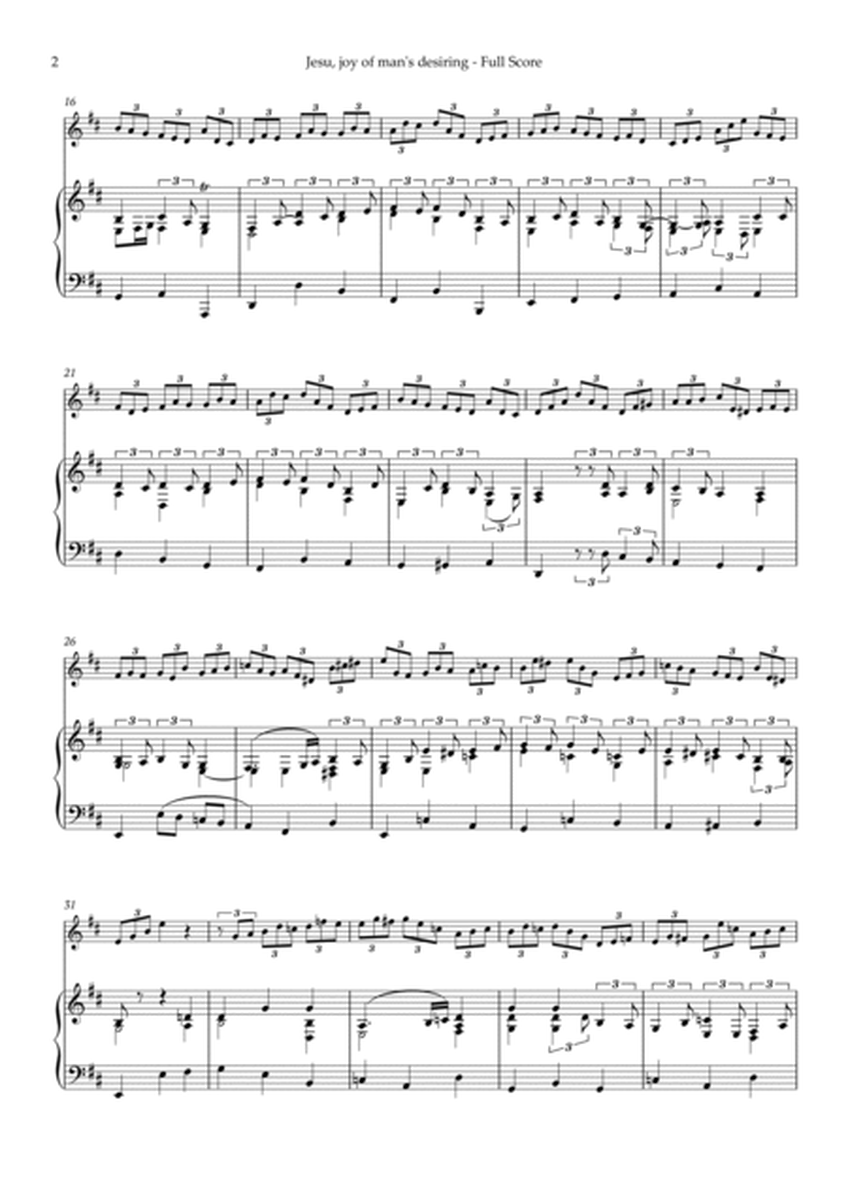 Jesu, joy of man's desiring by Bach for Tenor Recorder and Piano image number null