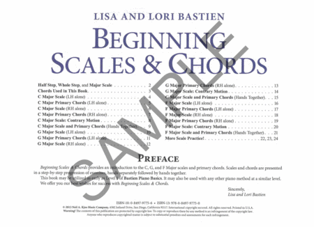 Beginning Scales and Chords, Book 1