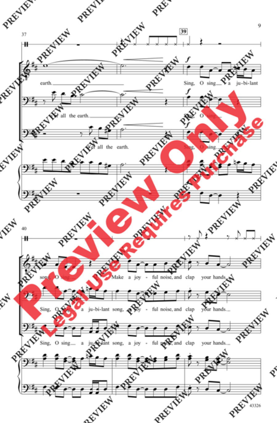 A Jubilant Song Men's Choir scores gallery preview page 9