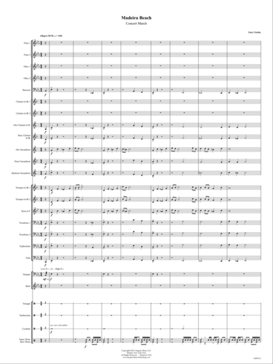 Madeira Beach Concert March Concert Band scores gallery preview page 3