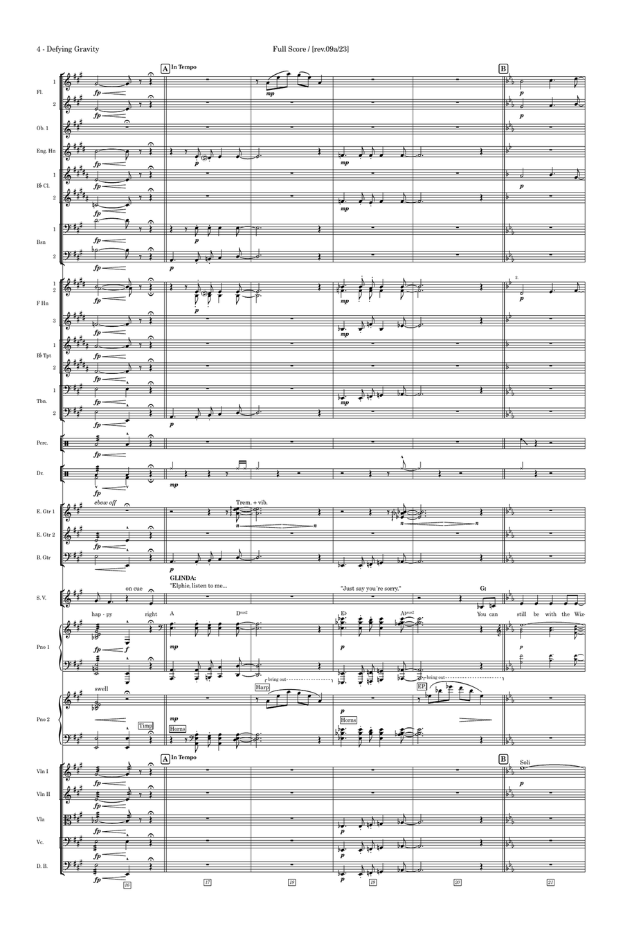 Defying Gravity - Score Only Full Orchestra scores gallery preview page 4