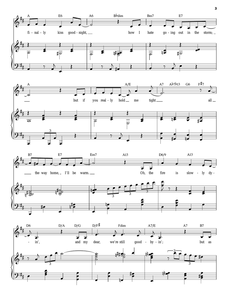 Let It Snow! Let It Snow! Let It Snow! Piano, Vocal scores gallery preview page 3