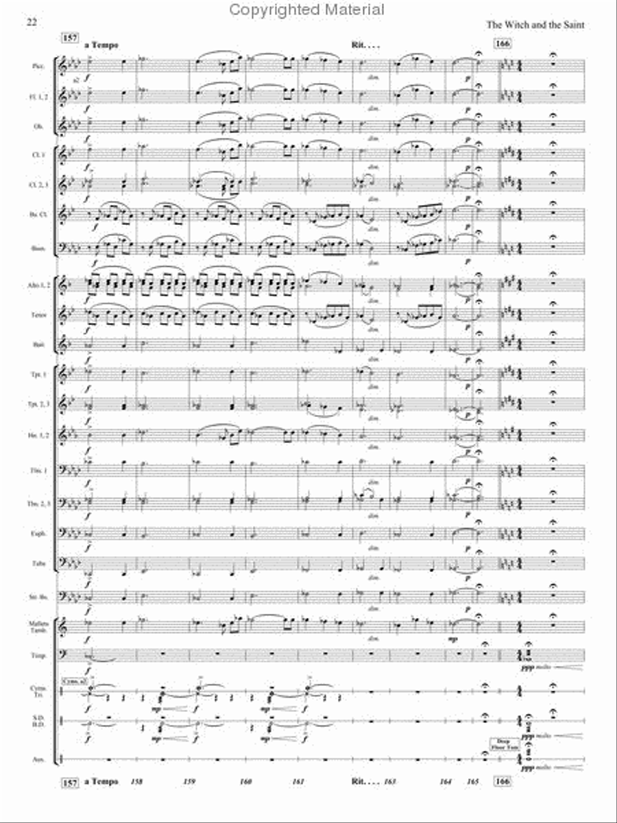 The Witch and The Saint Concert Band scores gallery preview page 21