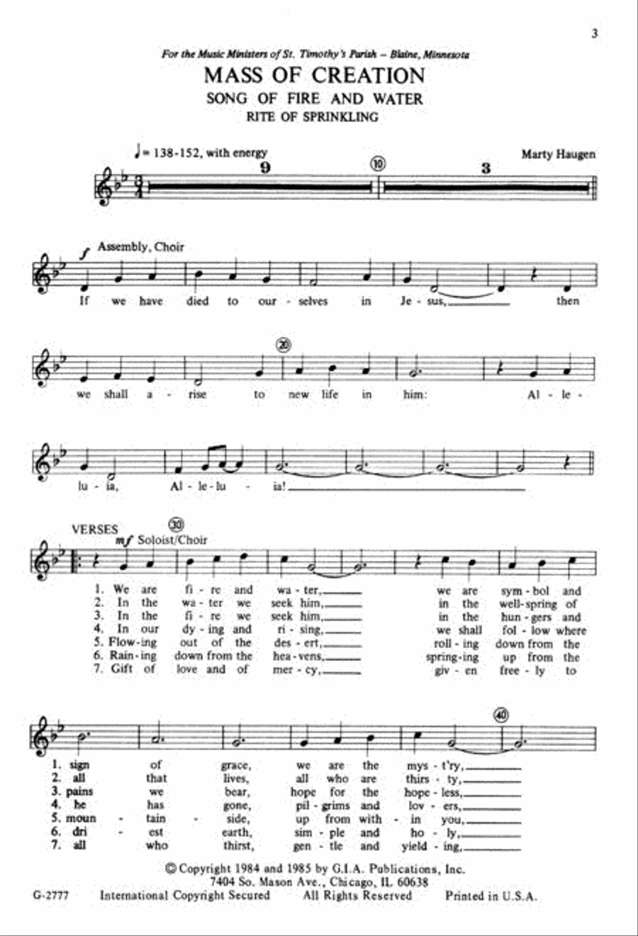 Mass of Creation - Vocal edition 4-Part scores gallery preview page 2