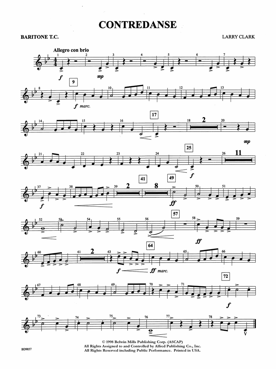 Contredanse: Baritone T.C.