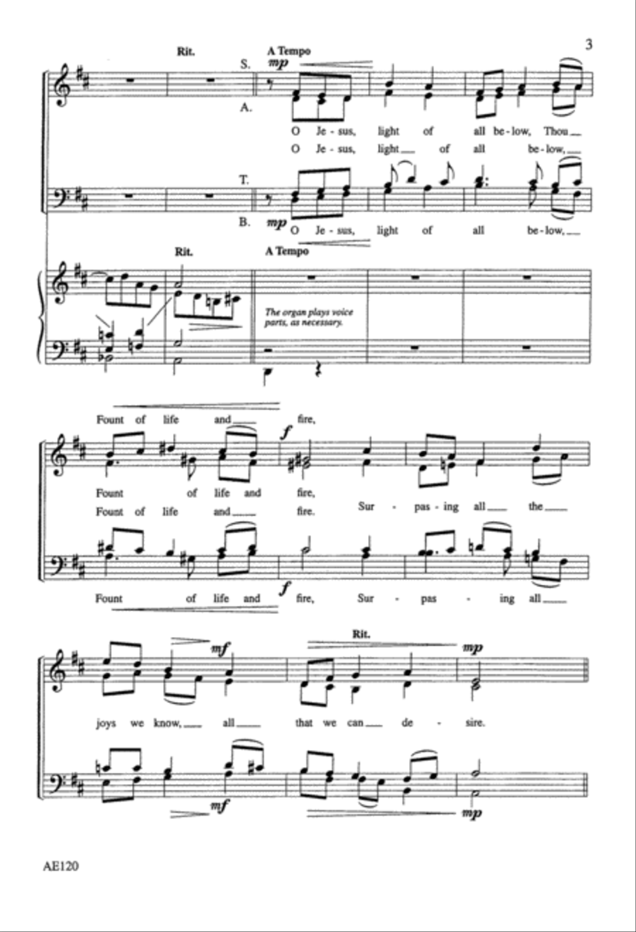 O Jesus, King Most Wonderful 4-Part scores gallery preview page 4